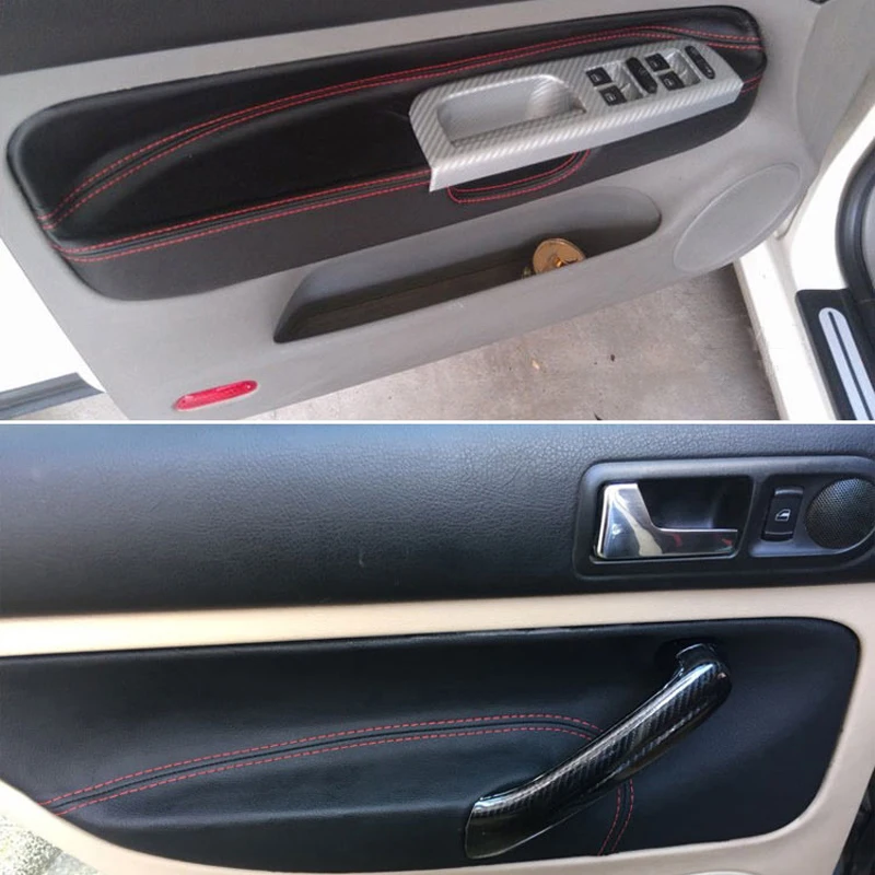 Подлокотник LHD для автомобильной двери кожаный чехол из микрофибры Накладка VW Golf