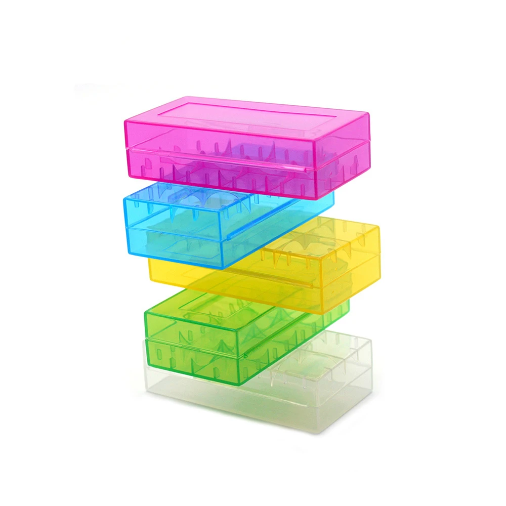 

5 Color 18650 PVC Hard plastic battery storage 18650 16340 Battery Case Holder Box Hold 2pcs 18650/4pcs 16340 Batteries