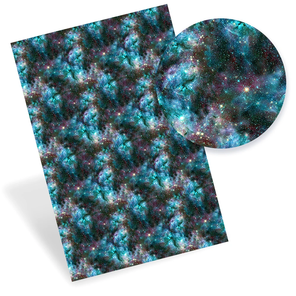 22*30 см Синтетическая кожаная ткань Звездное небо Печать из искусственной кожи