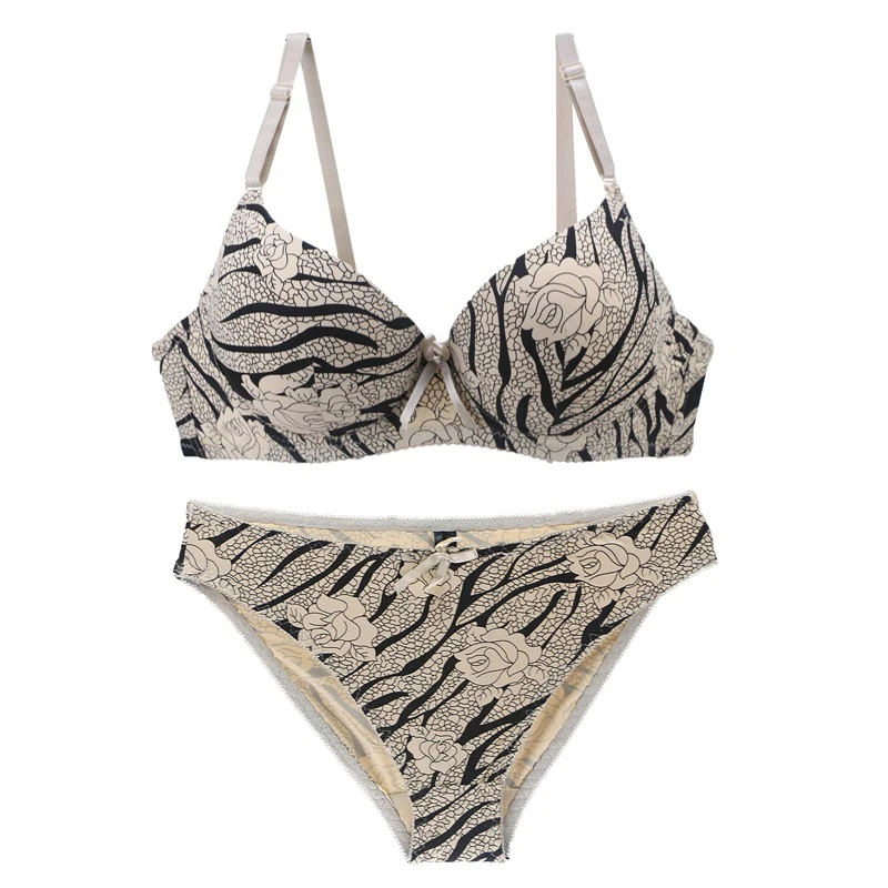 Комплект женского Бесшовного нижнего белья с чашками пуш ап|Комплекты белья| |