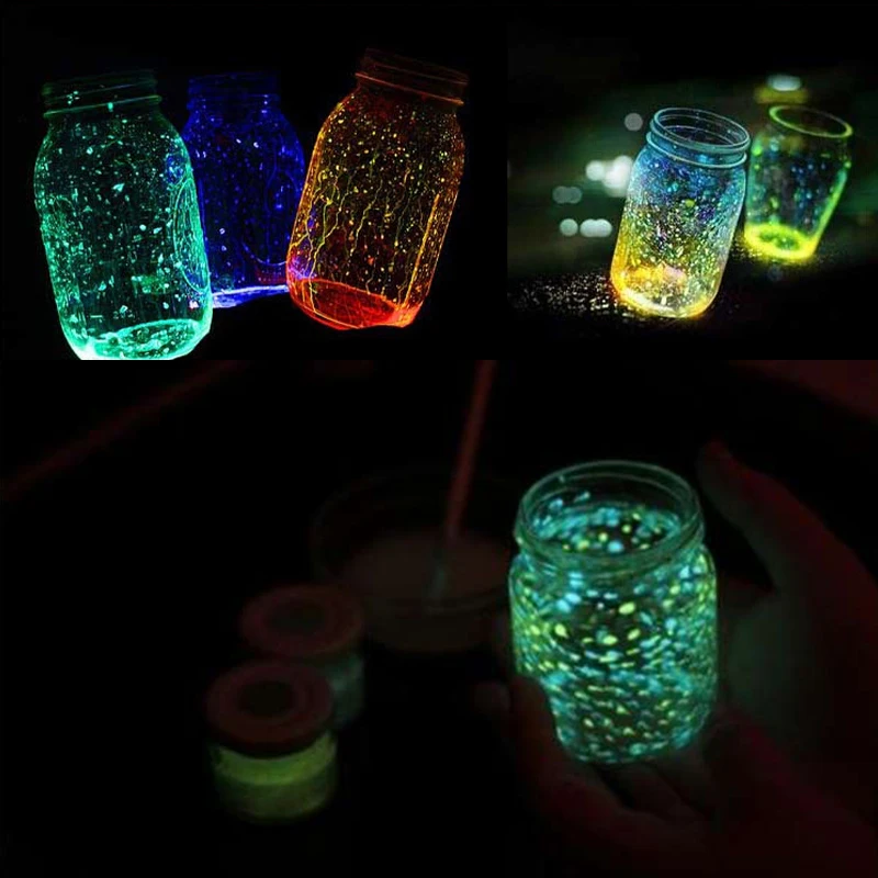 Бирюзовый Цвет световой Краски мягкий светящийся в темноте Флуоресцентный