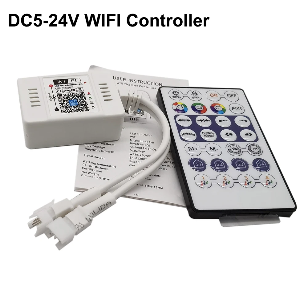 WiFi голосовой 2 выход SPI Alexa Google контроллер для WS2811 WS2812 WS2815 Pixel LED Strip светильник IOS