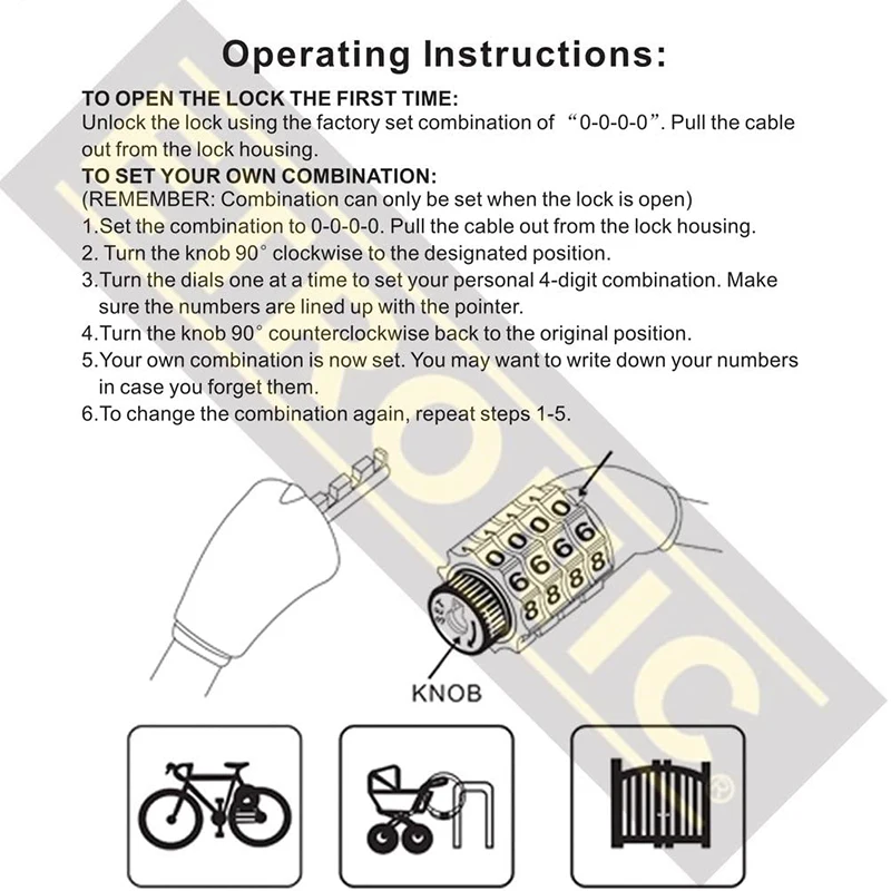 

New Bike Lock 5 Digit Code Combination Bicycle Security Lock Steel Cable Spiral Cycling Lock SCI88