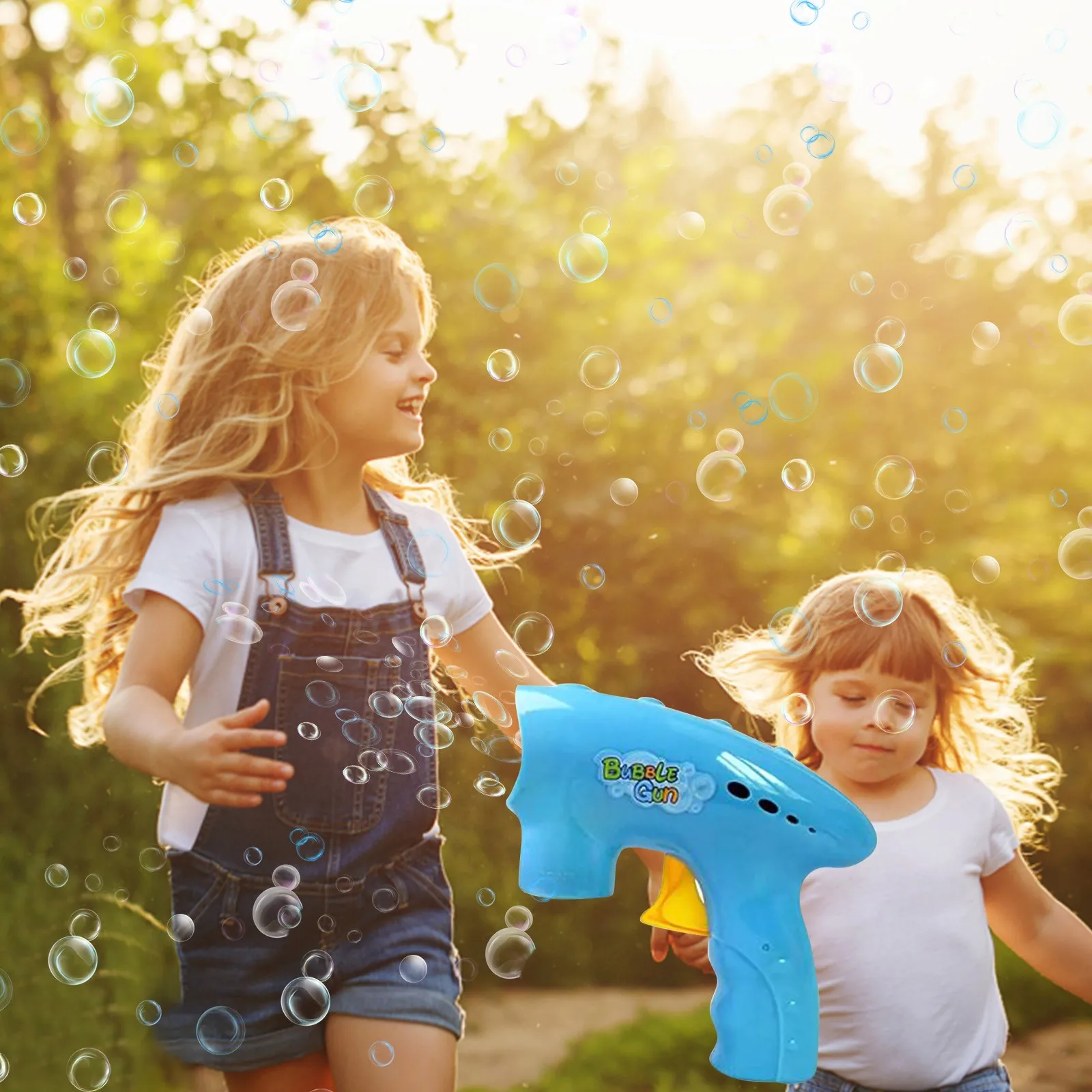 

Children Educational Toys Fun Color Cartoon Bubble Toy Bubble Machine 60ml Automatic Gatling Bubble Gun Toys Summer Soap