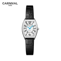carnival brand fashion dress watch for women ladies luxury sapphire quartz wristwatch waterproof calendar clock relogio feminino