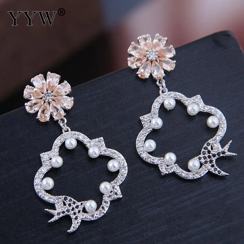 Женские Висячие серьги с имитацией жемчуга полые женские ювелирные изделия