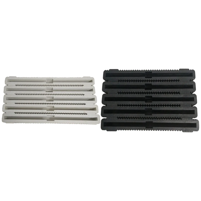 

10Pcs Surfing Longboard Professional Accessories Fin Box Plastic 10 Inch Surfboard Fin Box(White&Black)