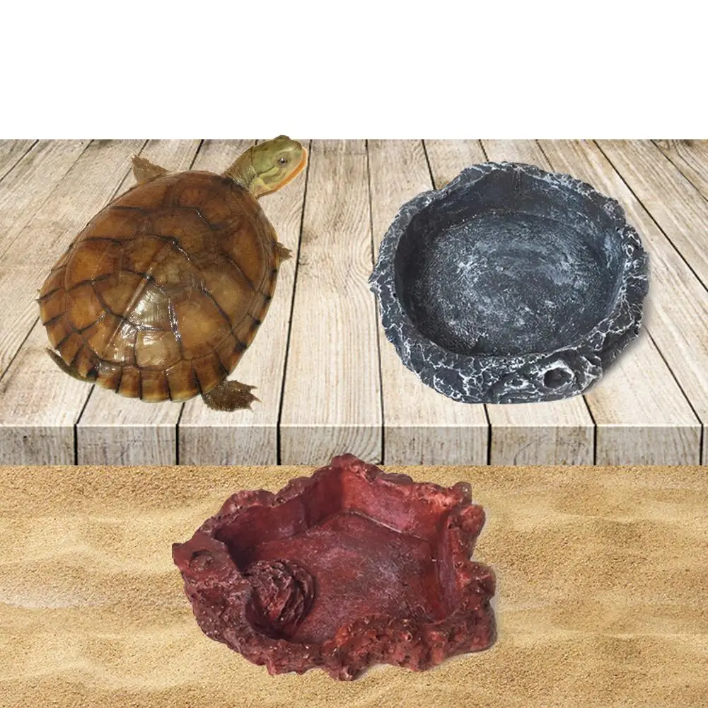 Кормушка для домашних животных рептилий миска из смолы Нетоксичная воды