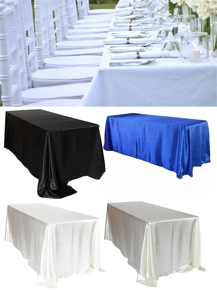 

Decorative Table Cloth Tablecloth Solid Color Satin Table Cover Party Decoration Hotel Restaurant Banquet Table Cloth