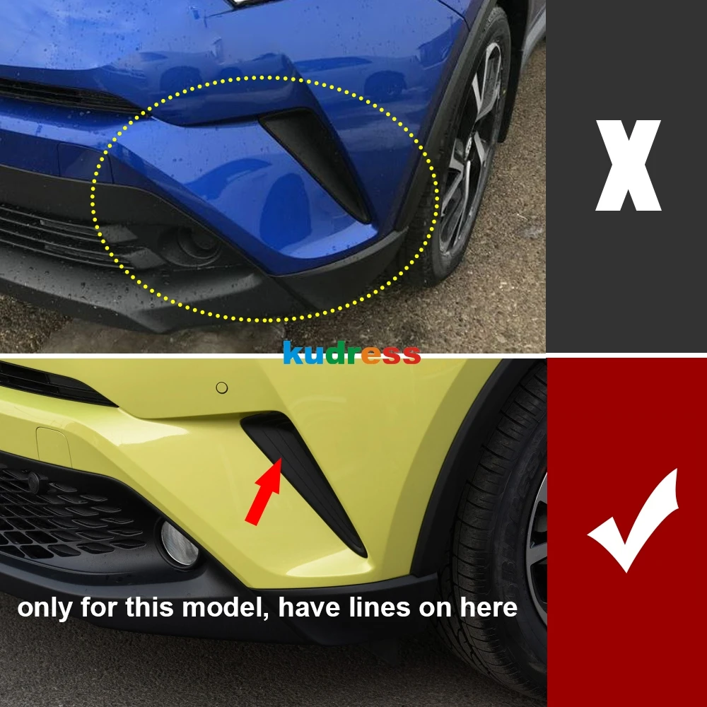 Для Toyota CHR C-HR внешний ABS Хром передний бампер боковая решетка крышка отделка передняя противотуманная фара протектор Аксессуары