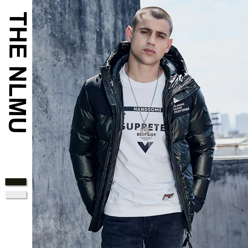 

2019 Men Winter Warm Parkas Jackets Silver Coats Hip Hop Thick Hooded Parka Jacket Fashion Casual Male Streetwear Outwear WG565