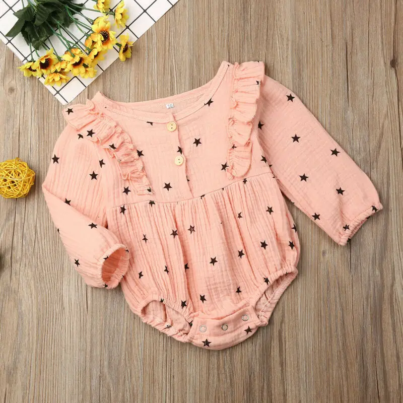 Детский комбинезон коллекция 2019 года Милый хлопковый с длинными рукавами и