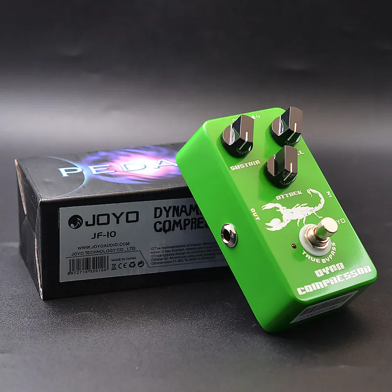 

Joyo JF-10 Dynamic Compressor Guitar Pedal Effect Box with True Bypass with One MOOER PC-Z Pedal Connector and One Cover Cap