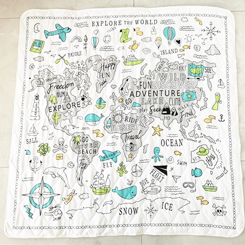 

Baby Play Mat Toys For Children's Mat Kids Rug Playmat Developing Mat World Map Mats Kid Toddler Crawl Playmat Infant Blanket