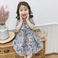 baby girl clothes summer floral dress fashion sweet retro 2 7 years old princess dresses beibei high quality childrens clothing
