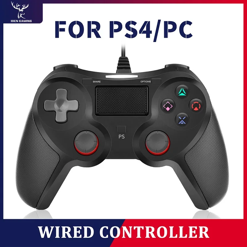 IBen USB контроллер геймпад джойстик для PS4/PS4 Pro/PS3/PC DualShock вибрации проводной