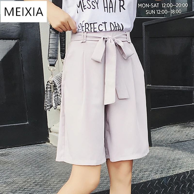 

Summer women's wide-leg suit shorts Harajuku wind was thin five points shorts high waist loose casual black shorts women
