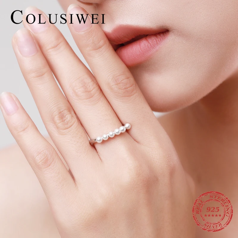 Кольцо Colusiwei из ракушки и жемчуга подарок для девочки 100% Серебро 925 пробы