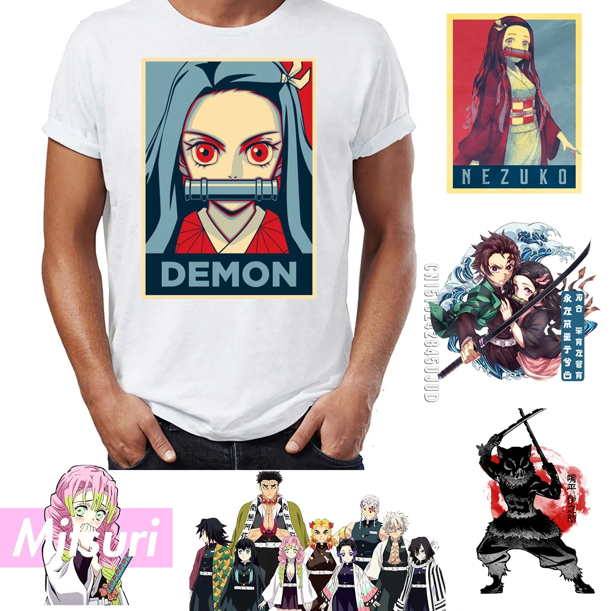 

Men's T Shirt Demon Slayer Blade of Demon Destruction Nezuko Nezuko Kamado Printed Tee Japan Anime T-shirts Unique Design