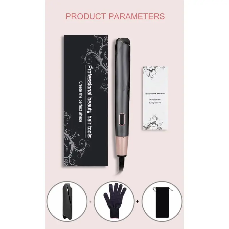 

2 in 1 Hair Straightener Curler Tourmaline Ceramic Curling Iron Styling Tools