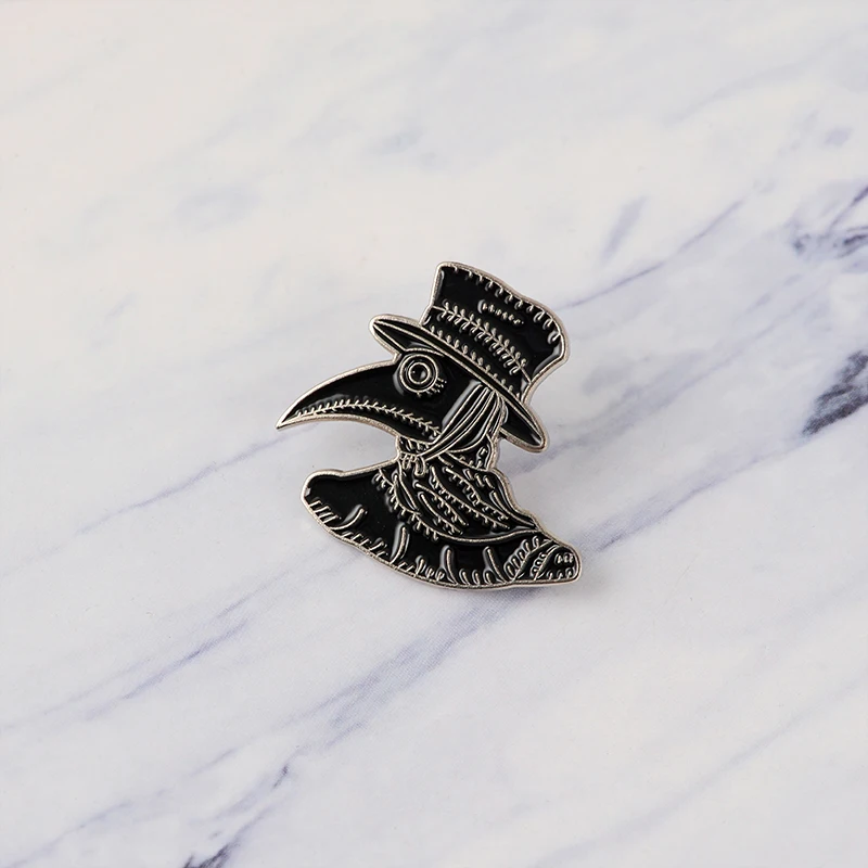 Чумной доктор шпильки шнабель Броши темно панк значки нагрудные знаки Для мужчин