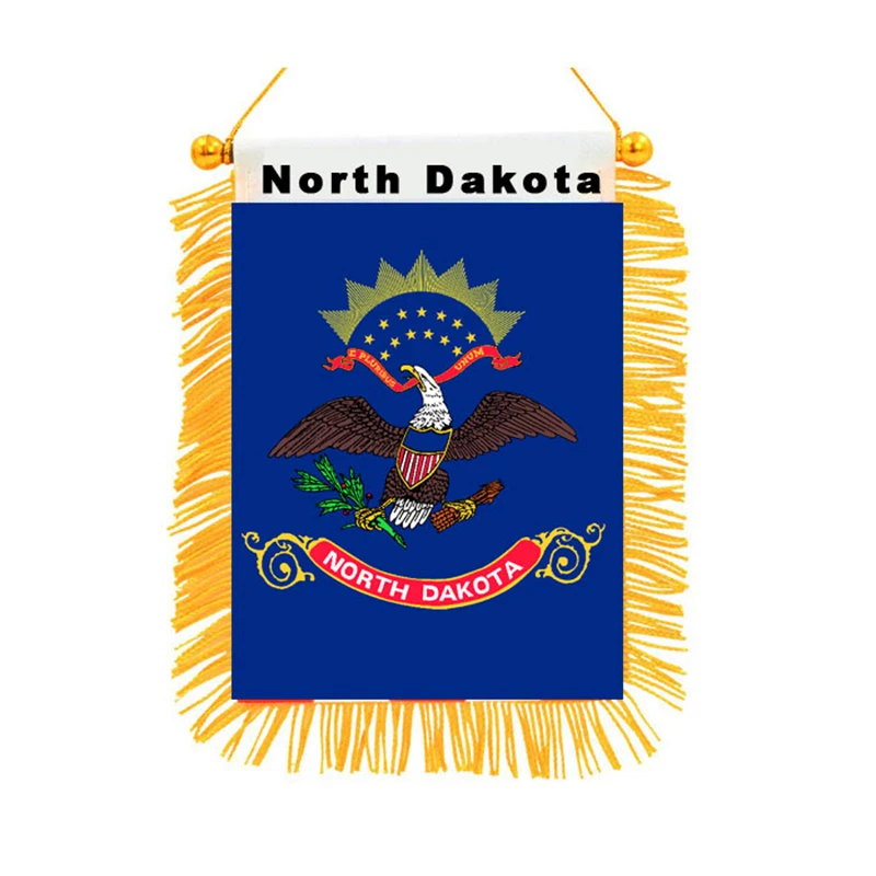 

North Dakota Double Sided Mini Hanging Flags High Quality Printed National Flags Home Decorations