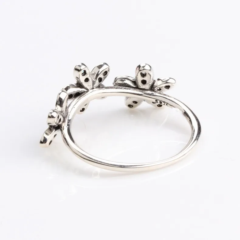 

Original 925 Sterling Silver Pan Ring New Dazzling Daisy Pan Ring For Women Wedding Party Gift Fashion Jewelry