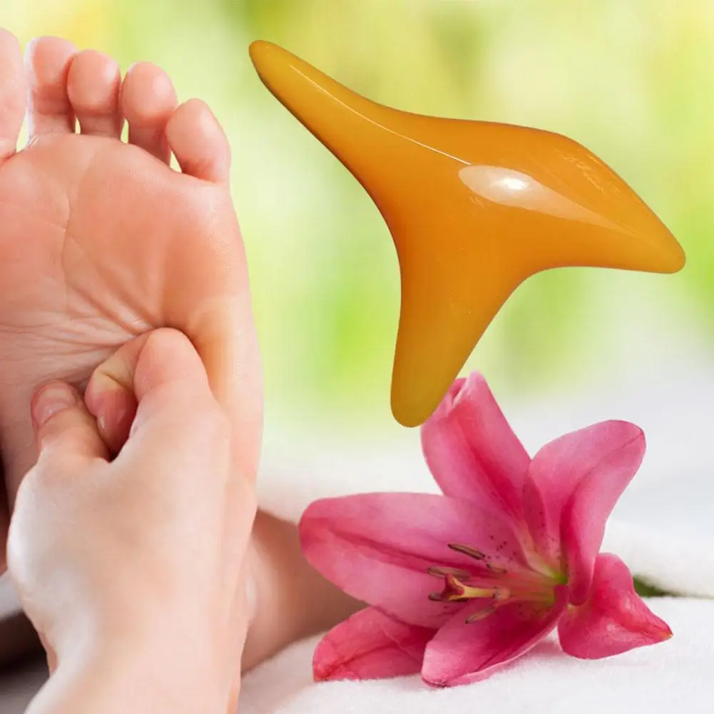 

Beeswax Pedicure Cone Three-pointed Foot Massager Manual Brush Massage Stick Triangle Fin Meridian Foot Acupoint E0N6