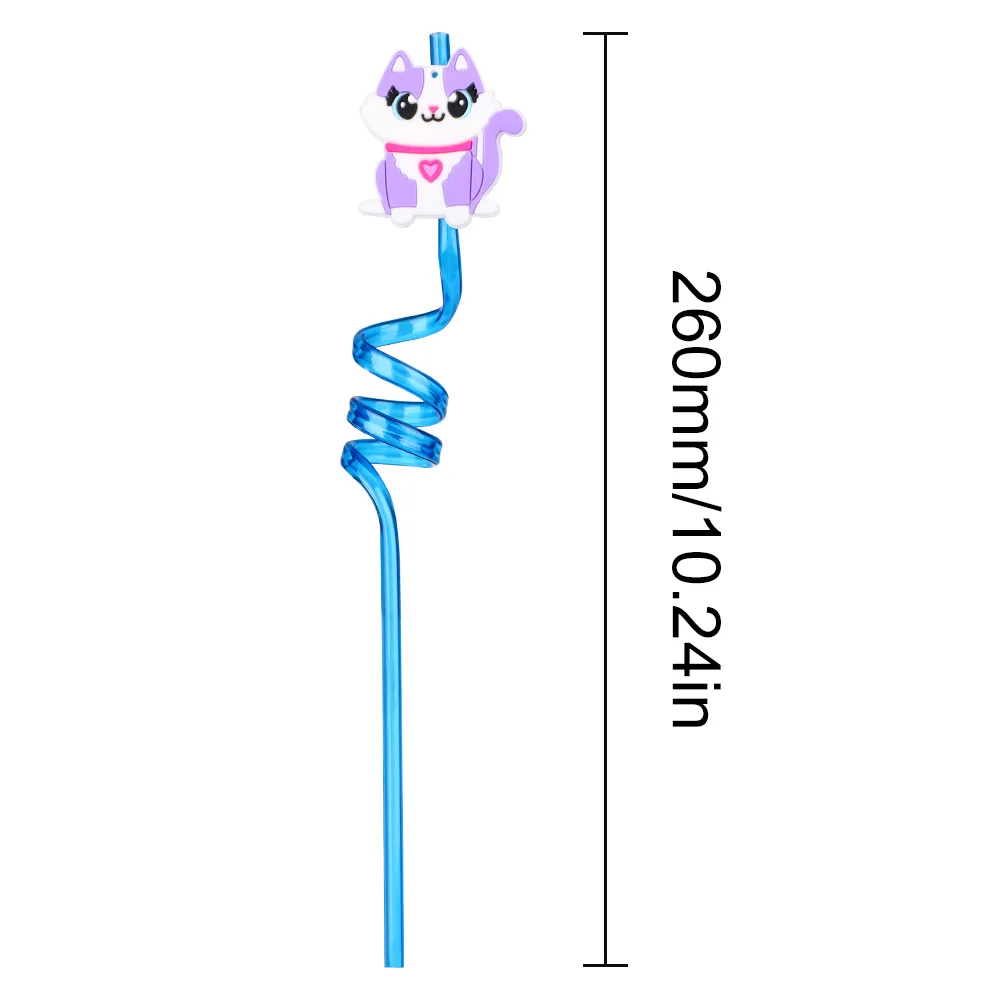 1 шт. многоразовые Красочные пластиковые соломинки Мультяшные животные пончики