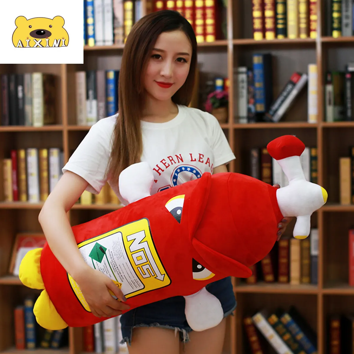 

Nos Pillow Creative Plush Toy Nitrous Oxide Bottle Pillow Simulation Fire Extinguisher Plush Toy Cushion Headrest Backrest Cute