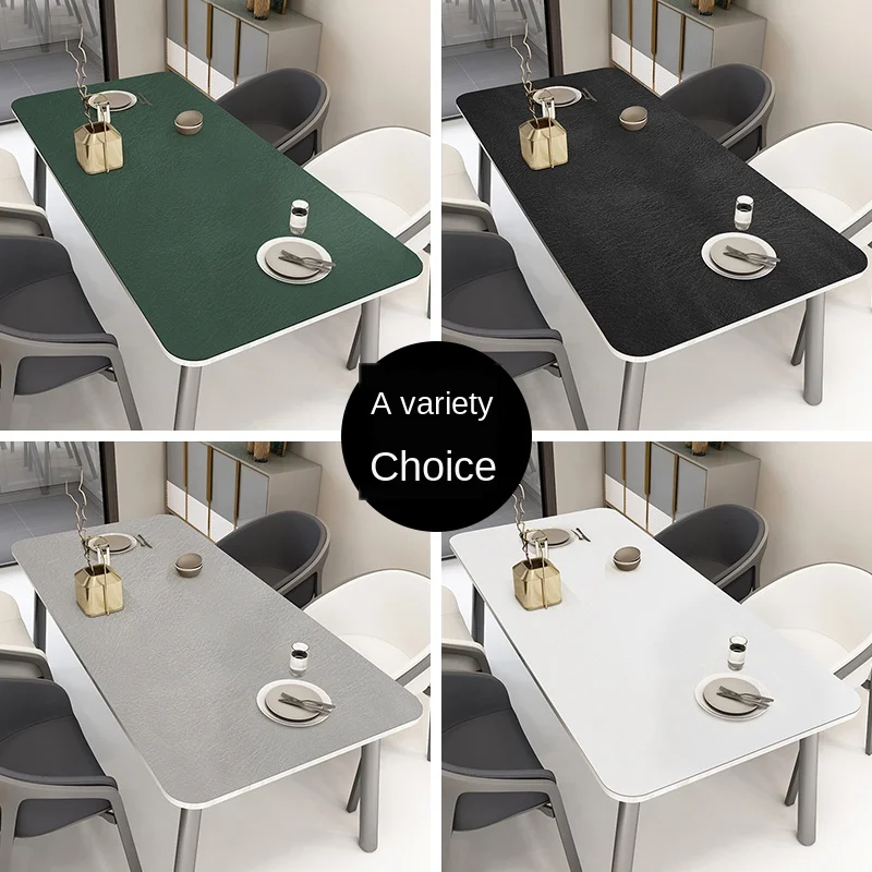 

[Solid Color Leather Tablecloth] Modern & Minimalism Waterproof Oil-Proof PVC Tea Table Tablecloth Dining Table Cushion