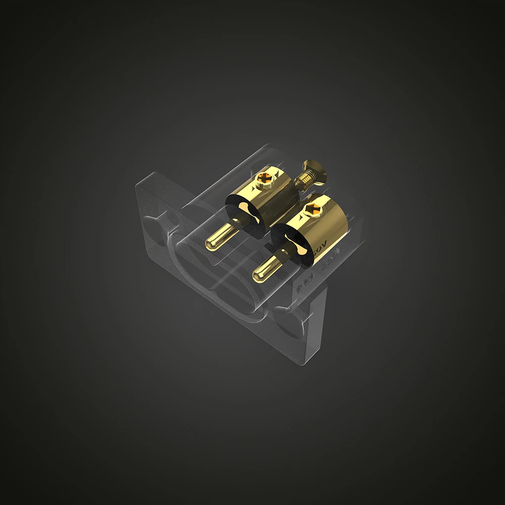 Viborg VI08G Pure Copper 24k Gold Plated Plug IEC320 C7 Power Socket Connector AC 250V 2.5A Socket AC Power Outlet Connector