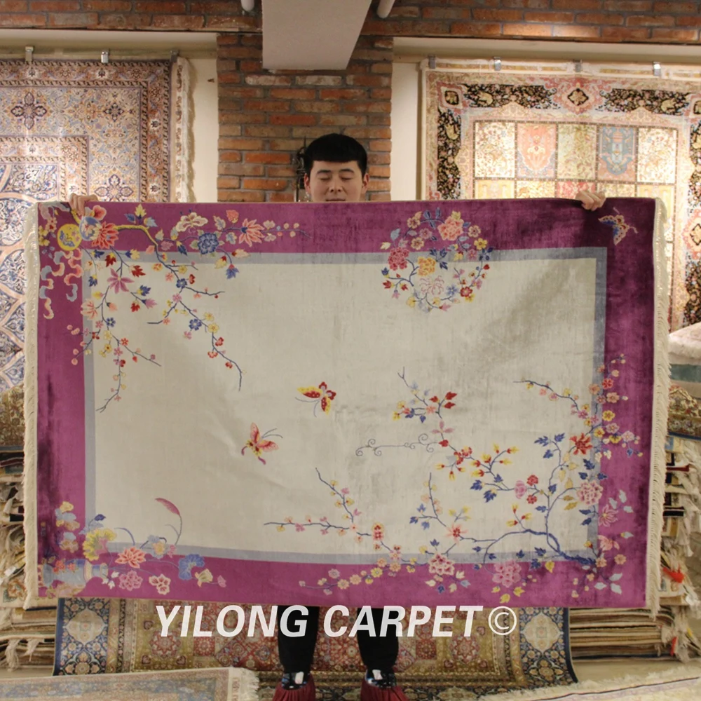 YILONG 4 'x 6' ручной работы китайский художественный Декор шелковый ковер богатый