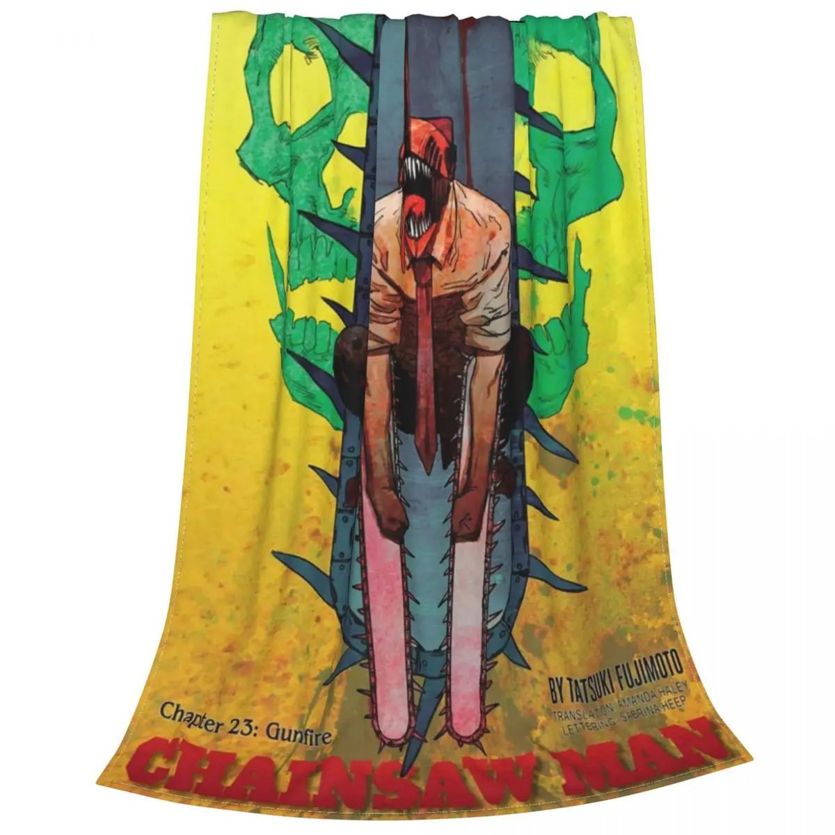 Denji аниме вязаное одеяло флисовое бензопила мужское супер мягкое пледное для