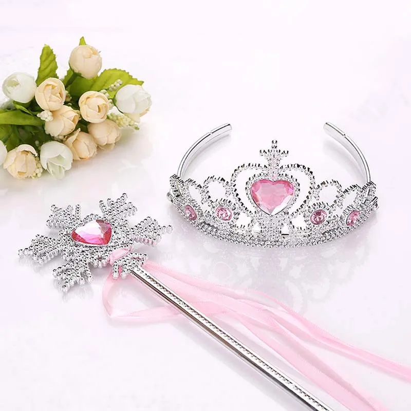 New Girls Princess Crown Hair Accessories Bridal Crown Crystal Diamond Tiara Hoop Headband Hair Bands For Kids Party Hairbands