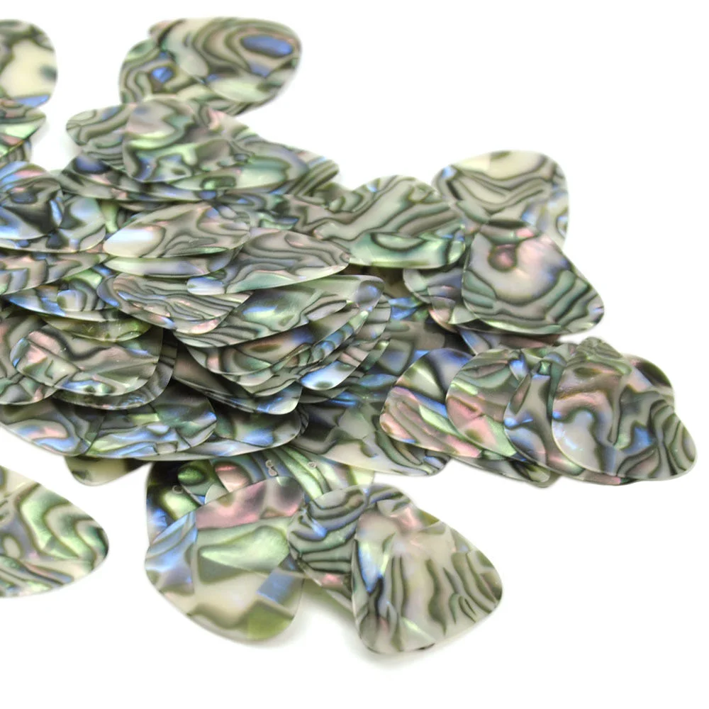 100 шт.лот Abalone Seashell 0,71 мм средняя целлюлоидная гитара для акустических электрогитарных басов (art.: 7ae8a8735) - 7ae8a8735