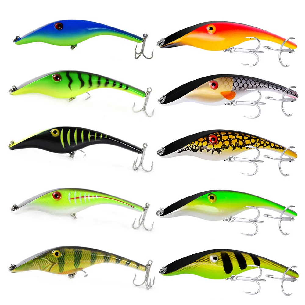 

5pcs/lot 140MM 43G Hard Sinking Jerkbait Fishing Lures Tackles Artificial Minnow 3D Vivid Eyes Sharp HooksTrout Pesca Pesca