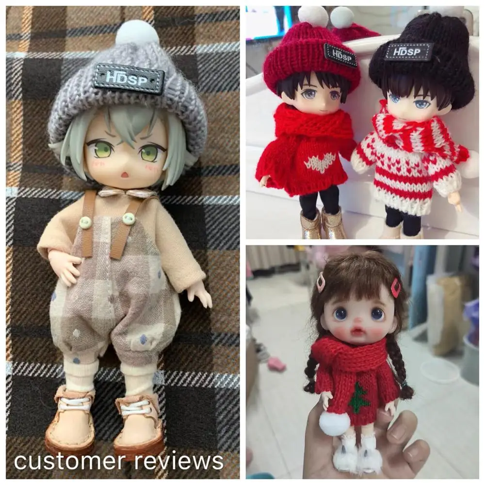 Obitsu11 одежда вязаная шерстяная шапка и шарф OB11 сургун куклы bjd зимняя | Игрушки