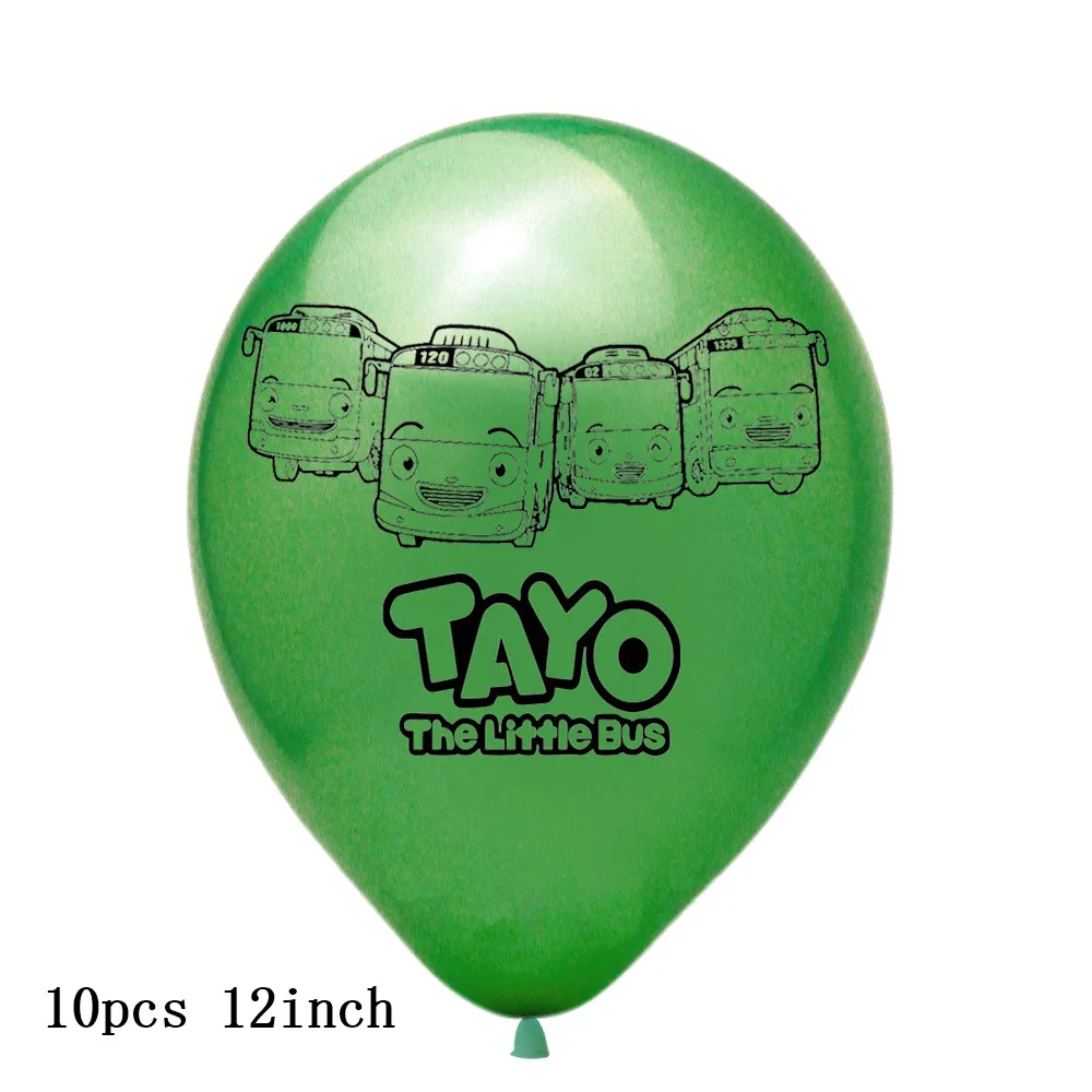 10 шт./партия латексные воздушные шары автобус тайо |