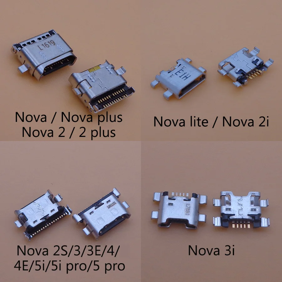 2 шт. микро мини usb разъем порт для зарядки huawei nova 2i 2s 3 3i 3e 4 4e 5 5i pro plus lite запасные