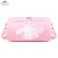 new design girls ballet dance bag pink ballerina backpacks waterproof pu shoulder bags for kids