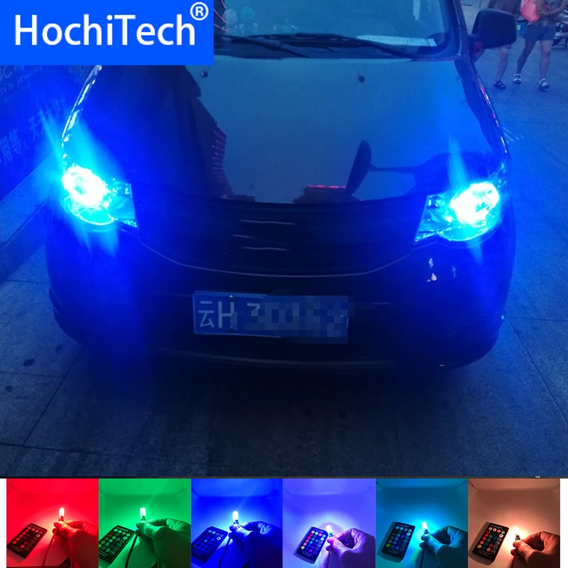 Canbus Mult color RGB T10 W5W 94 168 светодиодные лампы габаритные фонари для автомобиля с