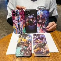 demon slayer case for iphone 12 11 pro xs max 7 8 plus x xr phone cases newest japan anime kimetsu no yaiba silicone soft cover