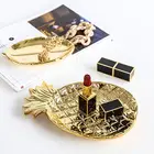 Оригинальный золотой керамический поддон для хранения ананасов, золотой поддон для еды, поддон для украшения дома