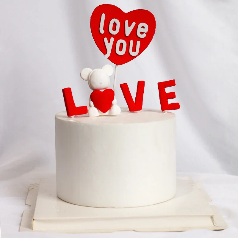 Новинка украшение для торта на свадьбу медведь годовщину капкейк детского