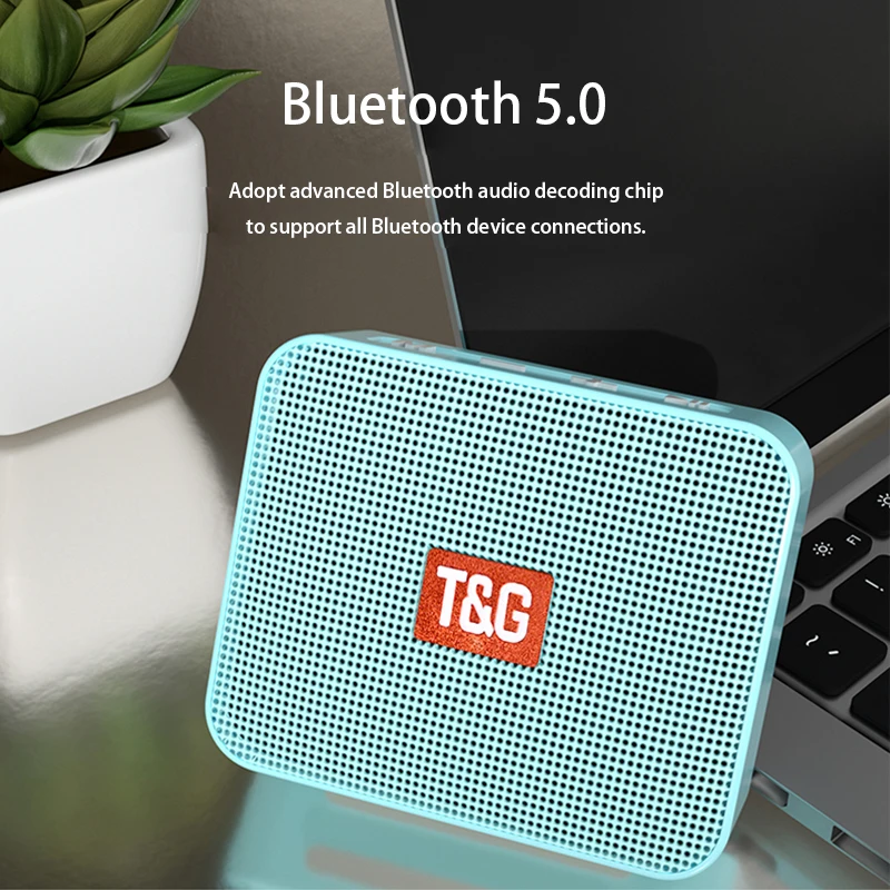 Мини Bluetooth динамик Портативный TWS FM радио беспроводной динамик s музыкальная шкатулка бас Бумбокс сабвуфер TF AUX маленький куб USB для телефонов - изображение