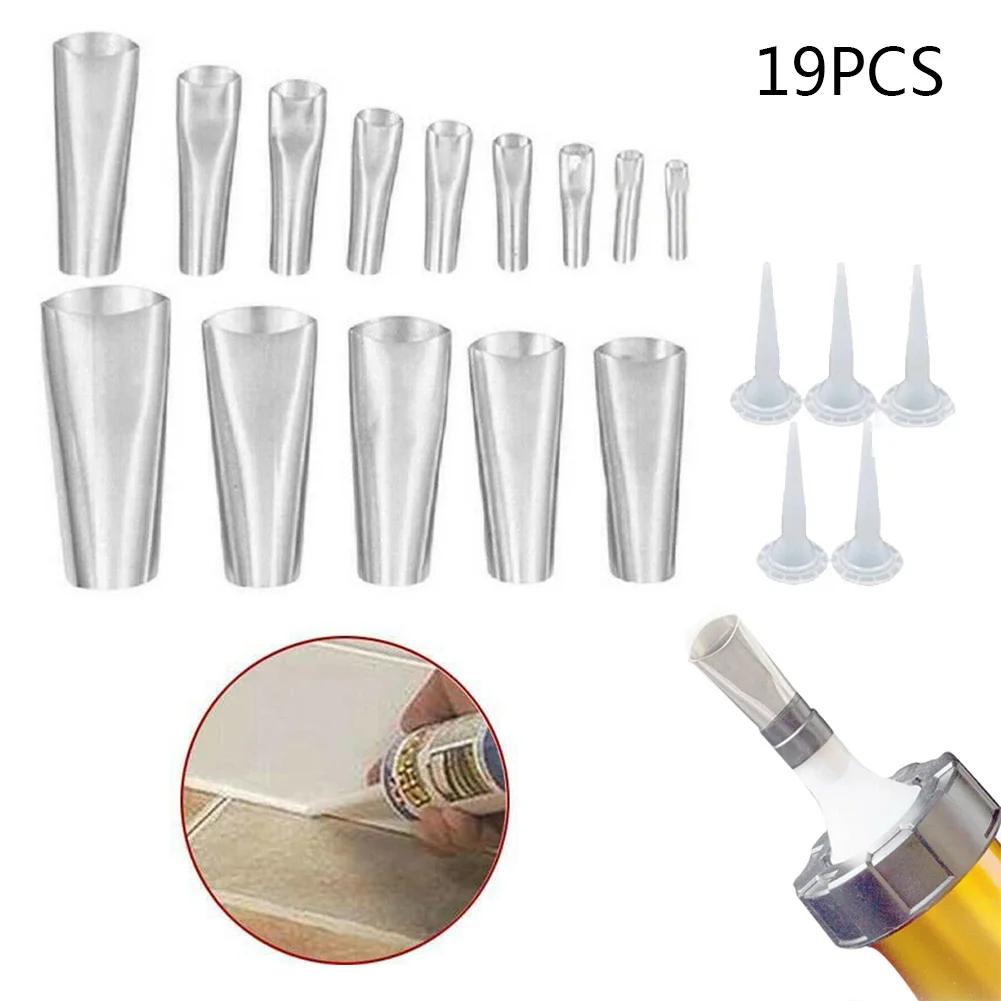 

9Pcs Caulk Nozzles Glue Nozzles Kit Silicone Caulking Finisher Tool Scraper Set Nozzles Spatulas Filler Grout Caulk Tools