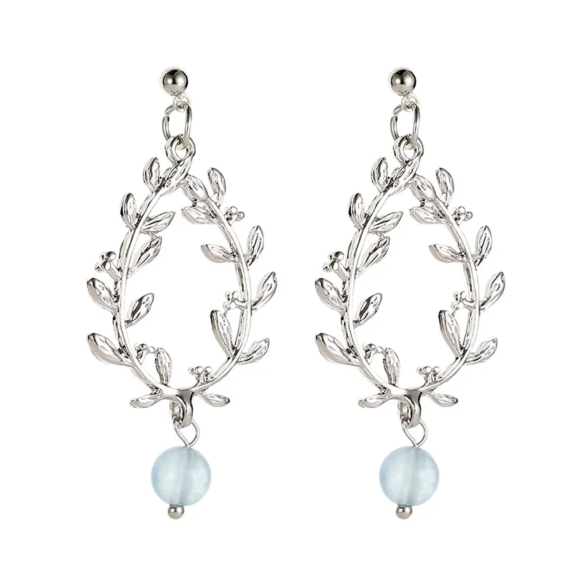 

Fashion Long Dangle Earrings Geometric Plant Leaves Hollow Out For Women Party Gold/Silver Color Elegant Drop Earrings Jewelry