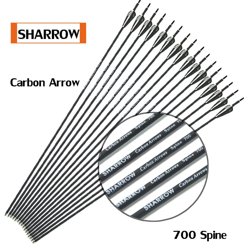 6 шт. НОВЫЙ Позвоночник 700 Смешанная углеродная стрела со сменной стрелой 79 см