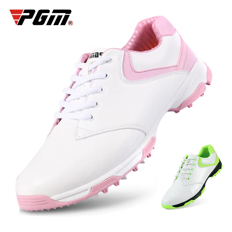 

PGM Golf Shoes Women'S Sneakers Microfiber Leather Anti-Skid Spikes Waterproof Breathable Comfortable Soft Casual Sports Shoes